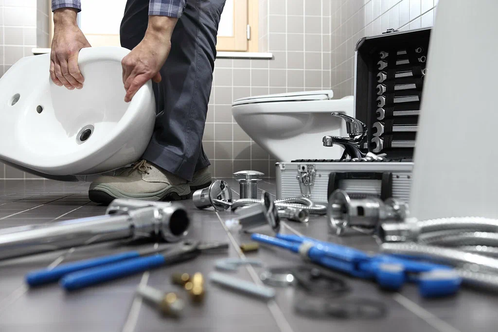 Plumbing tools prepared for a bathroom repair in Wheat Ridge